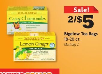 Family Dollar Bigelow tea bags offer