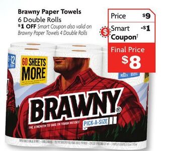 Family Dollar Brawny paper towels offer