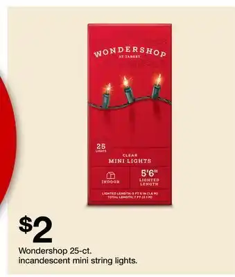 Target Wondershop 25-ct. incandescent mini string lights offer
