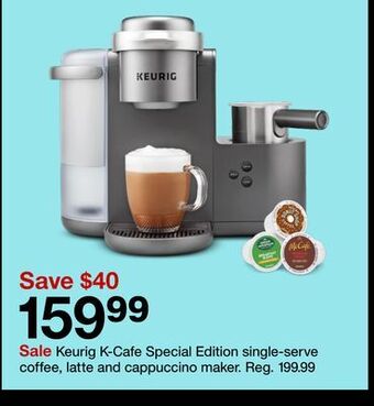 Target Keurig k-cafe special edition single-serve coffee, latte and cappuccino maker offer