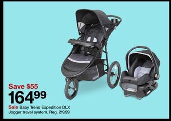 Target Baby trend expedition dlx jogger travel system offer