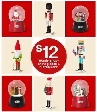 Target Wondershop™ snow globes & nutcrackers offer