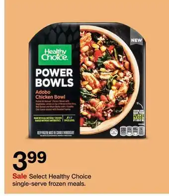 Target Healthy choice single-serve frozen meals offer