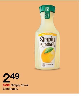 Target Simply 52-oz. lemonade offer