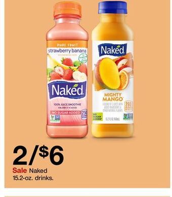 Target Naked 15.2-oz. drinks offer