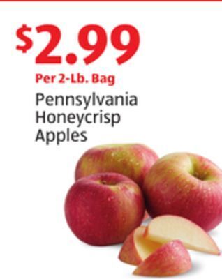 Aldi Pennsylvania honeycrisp apples offer