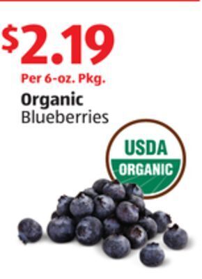 Aldi Organic blueberries offer