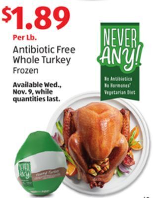 Aldi Antibiotic free whole turkey offer