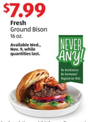 Aldi Fresh ground bison offer