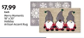 Aldi Merry moments 18" x 30" holiday artisan accent rug offer