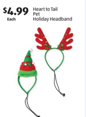 Aldi Heart to tail pet holiday headband offer