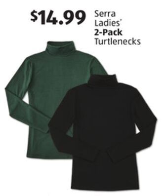 Aldi Serra ladies' 2-pack turtlenecks offer