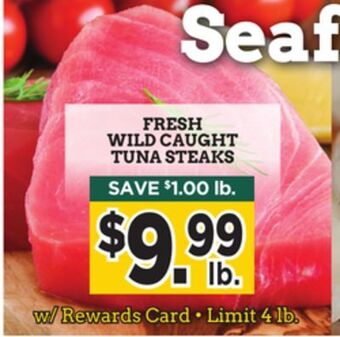 Dearborn Market Fresh wild caught tuna steaks offer