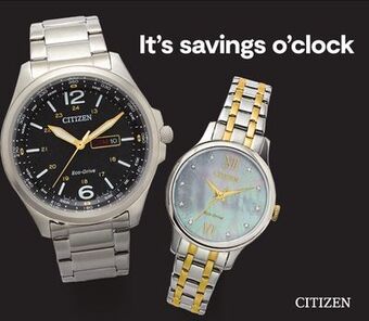JC Penney Citizen watches offer