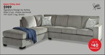 JC Penney Signature design by ashley altari 2-pc. chaise sectional offer