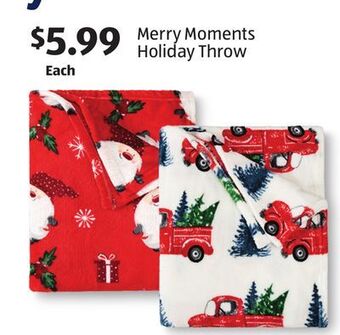 Aldi Merry moments holiday throw offer