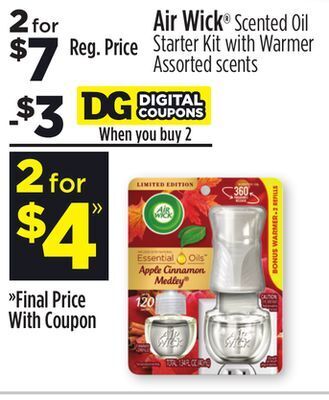Dollar General Air wick® scented oil starter kit with warmer offer