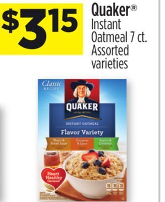 Dollar General Quaker® instant oatmeal offer