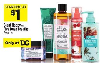 Dollar General Scent happy or five deep breaths offer