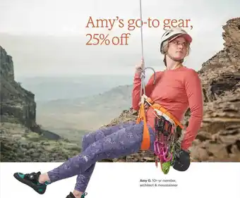 Rei Amy g. 10-yr member, archtect & mountaineer offer