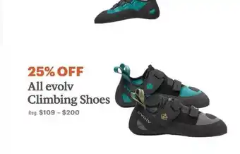 Rei Evolv climbing shoes offer