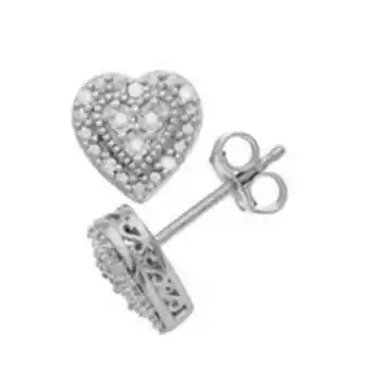Kohl's 1/10 carat t.w diamond heart earrings offer