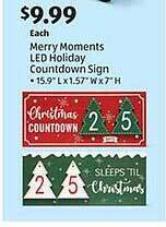 Aldi Merry moments led holiday countdown sign offer