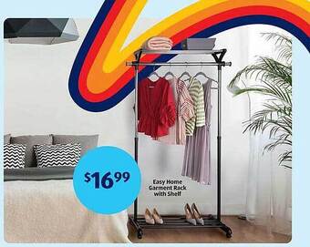Aldi Easy home garment rack with shelf offer