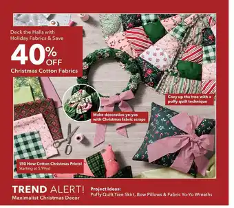 JOANN Christmas cotton fabrics, new cotton christmas prints! offer