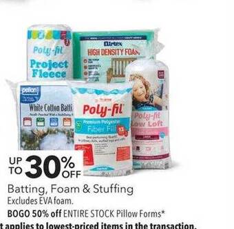 Batting, foam & stuffing