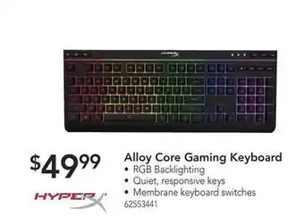 Alloy core gaming keyboard