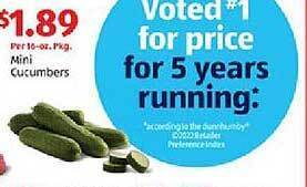 Aldi Mini cucumbers offer