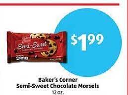 Aldi Baker's corner semi-sweet chocolate morsels offer