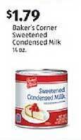 Aldi Baker's corner sweetened condensed milk offer