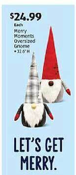 Aldi Merry moments oversized gnome offer