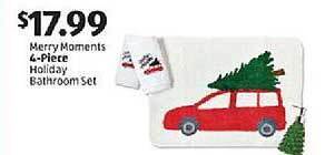 Aldi Merry moments 4-piece holiday bathroom set offer