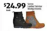 Aldi Serra ladies' winter wedge boots offer
