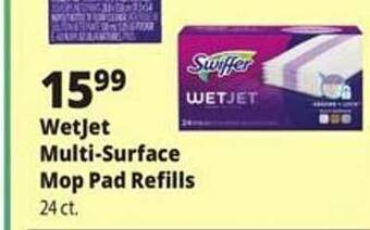 Ocean State Job Lot Wetjet multi-surface mop pad refills offer