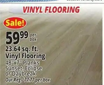 Ocean State Job Lot Vinyl flooring offer