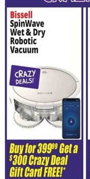 Ocean State Job Lot Bissell spinwave wet & dry robotic vacuum offer