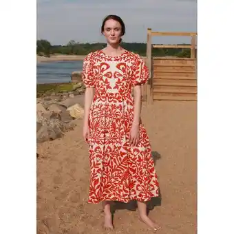 Stein Mart Red coral midi dress offer