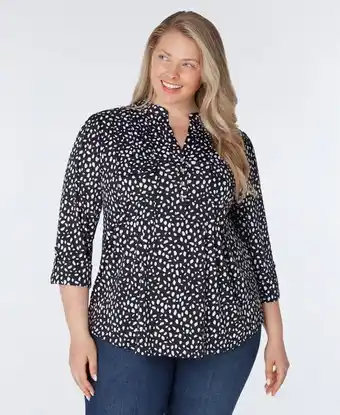 Stein Mart Cocomo pintuck popover with 2 pockets - plus offer