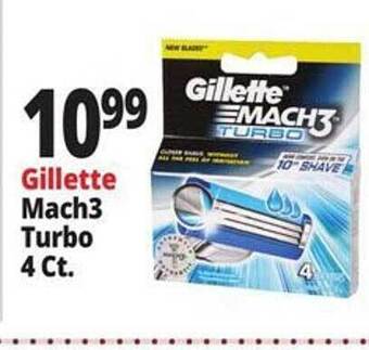 Ocean State Job Lot Gillette mach3 turbo 4 ct. offer