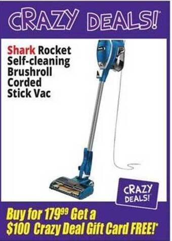 Ocean State Job Lot Shark rocket self-cleaning brushroll corded stick vac offer