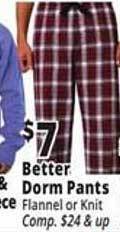 Ocean State Job Lot Better dorm pants offer
