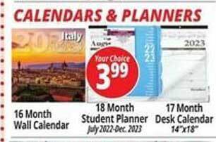 Ocean State Job Lot Calendars & planners offer