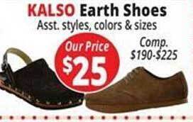 Ocean State Job Lot Kalso earth shoes offer