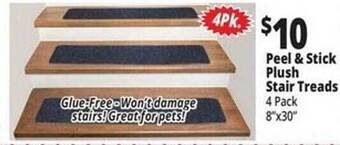 Ocean State Job Lot Peel & stick plush stair treads offer