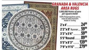 Ocean State Job Lot Granada & valencia area rugs offer