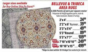 Ocean State Job Lot Bellevue & tribeca area rugs offer